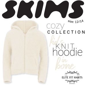 SKIMS Cozy Knit Hoodie Youth Size 12/14 in Bone